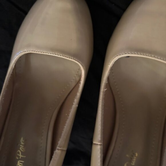 womens size 7 high heel seven shoes sexy tan nude heels - Picture 6 of 7